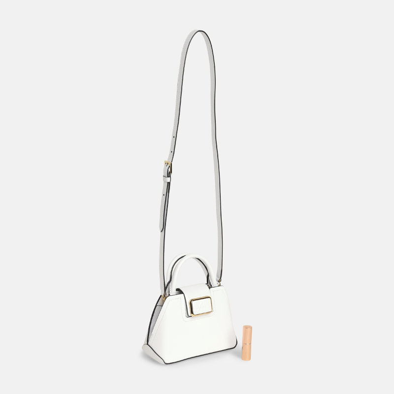 Superfleamarket_Toni_Garrn-luxury bag-Alberta-Ferretti-albi-white-gold-black-logo-second hand-strap